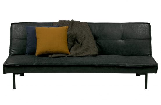 Woood, De Ekhoorn, sovesofa, sofa, nordisk stil, minimalistisk stil, kunstlær, Pu skinn, mørkegrå sofa grå sofa