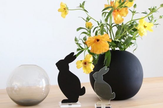 ball vase black, sort, cooee design
