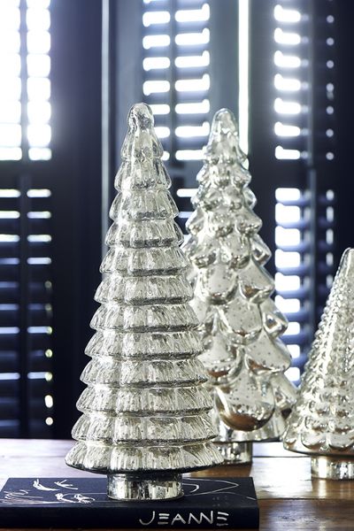 Sølvtre Riviera Maison, juletre i sølv, julepynt, Riviera Maison, Rockeferller Plaza Christmas Tree,