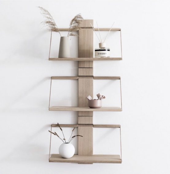 wood wall shelf, Andersen furniture