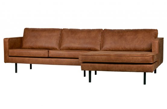 rodeo sofa med sjeselong cognac