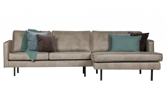 rodeo sofa med sjeselong grå skinn,elefant
