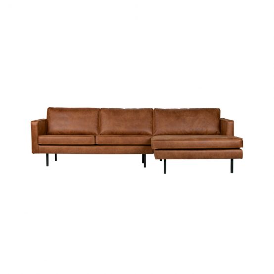 rodeo sofa med sjeselong cognac