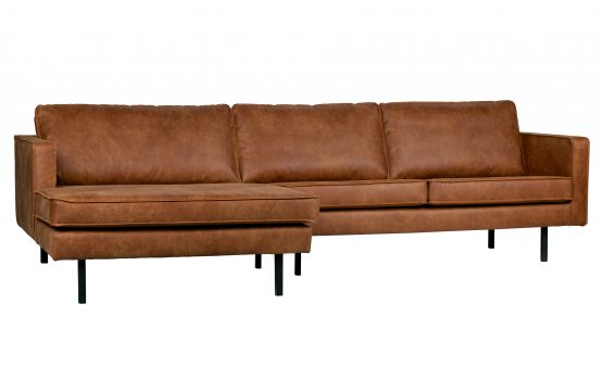 rodeo sofa med sjeselong cognac