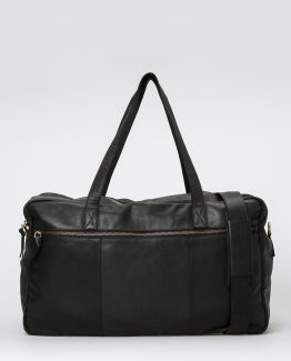 svart veske, Skinnveske, treats, dansk design, nordisk stil, weekend bag