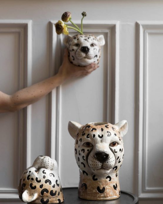 cheetah vase byon design