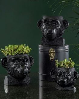 apekrukke, blomsterpotte ape alot decoration